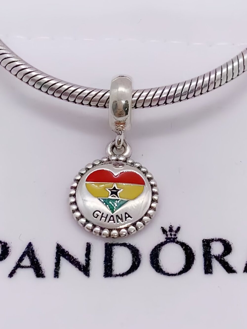 Pandora Ghana Flag Exclusive Charm Pendant